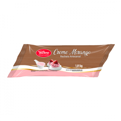 Recheio Artesanal de Creme Morango Vabene 1,01 Kg