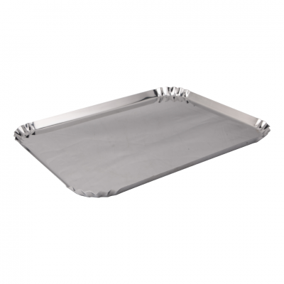 BANDEJA INOX CANTO CRESPO 30X40X2 CM